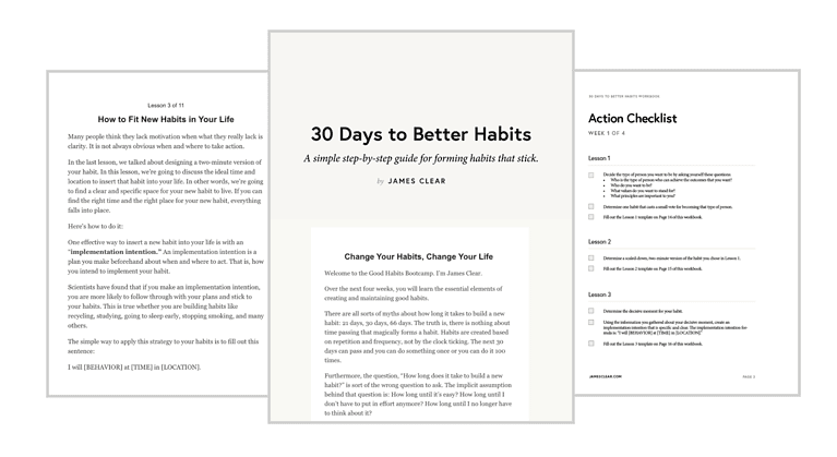 30 Days to Better Habits